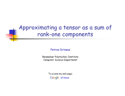Approximating a tensor as a sum of rank