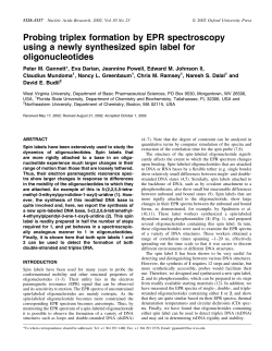Probing triplex formation by EPR spectroscopy