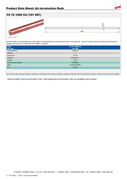 Product Data Sheet: Air-termination Rods FS 10 1000 CU (101 007)