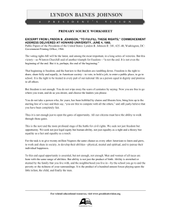 To Fulfill These Rights