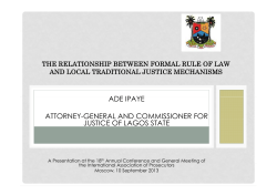 Presentation - International Association of Prosecutors