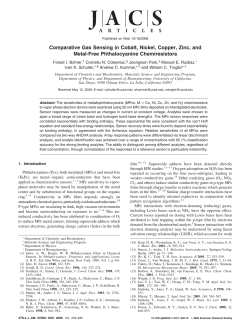 Comparative Gas Sensing in Cobalt, Nickel