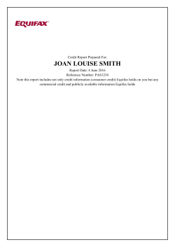 Sample credit report