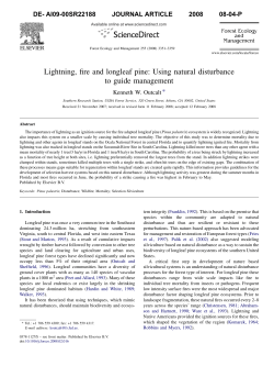 Lightning, fire and longleaf pine: Using natural