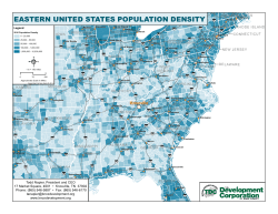 Map: Eastern United States Population Density