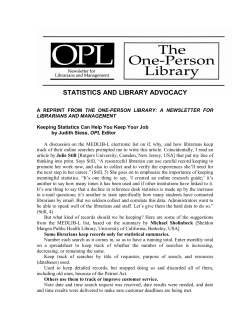 statistics and library advocacy