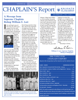 January - Knights of Columbus