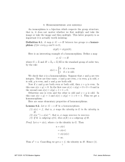 Homomorphisms and Kernels