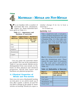 metals and non-metals
