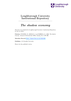 The shadow economy - Loughborough University Institutional