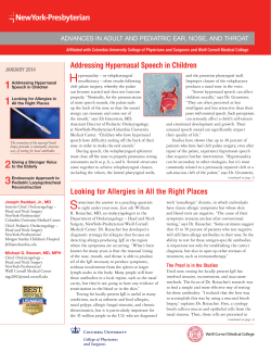 Addressing Hypernasal Speech in Children