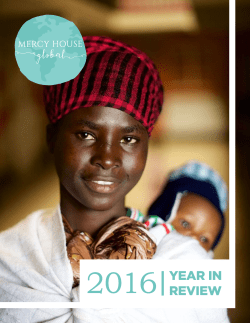 2016 year in review - Mercy House Global
