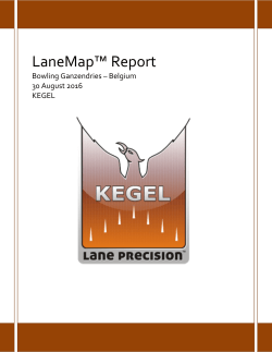 LaneMap&trade; Report