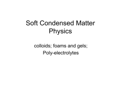 Soft Matter Lecture 2