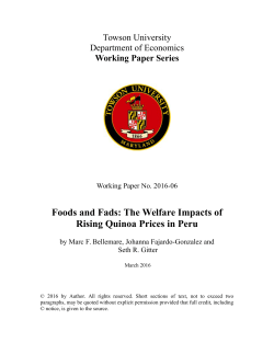 Foods and Fads: The Welfare Impacts of Rising Quinoa Prices in Peru