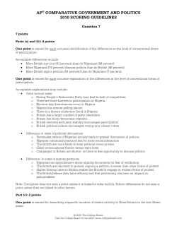 AP&reg; COMPARATIVE GOVERNMENT AND POLITICS 2010