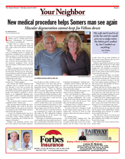 New medical procedure helps Somers man see again