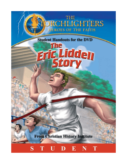 Torchlighters: Eric Liddell Student`s Guide