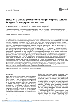 Effects of a charcoal powder&ndash;wood vinegar compound solution in