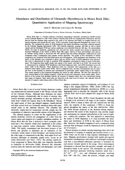 Abundance and Distribution of Ultramafic Microbreccia in Moses