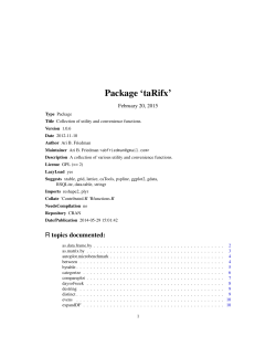 Package `taRifx`