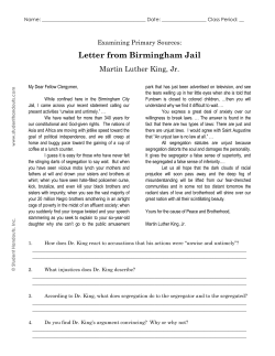 Letter from Birmingham Jail