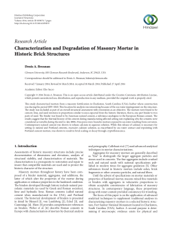 Characterization and Degradation of Masonry Mortar in Historic