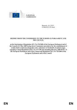 EUROPEAN COMMISSION Brussels, 16.2.2015 COM(2015) 56 final