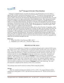 Nori Glucagon ELISA Kit-2 Plates DataSheet This kit is for