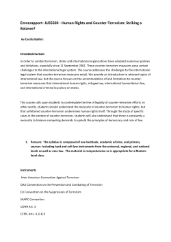 JUS5503 - Human Rights and Counter