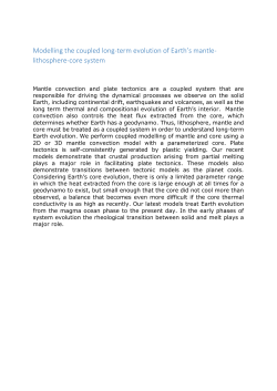 Modelling the coupled long-term evolution of Earth`s