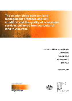 The relationships between land management practices and soil