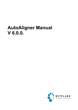 AutoAligner Manual