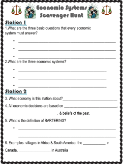 1.What are the three basic questions that every economic system