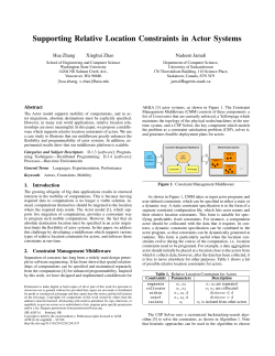 Supporting Relative Location Constraints in Actor Systems