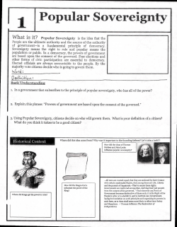 Popular Sovereignty