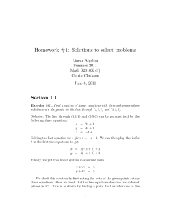 Homework #1: Solutions to select problems
