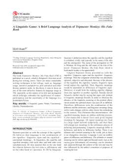 A Brief Language Analysis of Tripmaster Monkey: His Fake Book