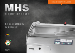 Bread cutting machines - MHS Schneidetechnik GmbH