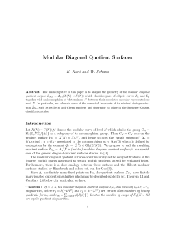 Modular Diagonal Quotient Surfaces