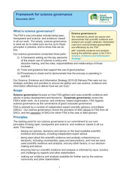 Framework for science governance