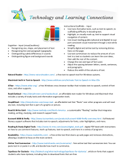 Instructional Scaffolds Input