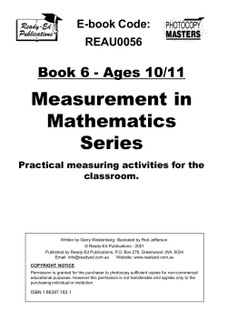 Measurement in Mathematics Series - Ready