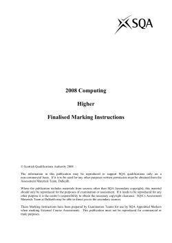 Marking Scheme - All Saints Secondary School