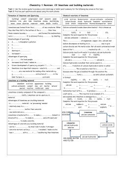 C2 Revision Limestone and Building Materials