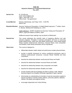 KINE 295 - College of William and Mary