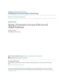 Spying: A Normative Account of the Second Oldest Profession