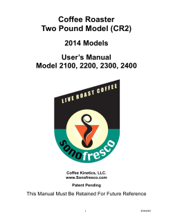 Coffee Roaster Manual 2 lb