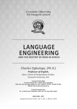 language engineering - Covenant University