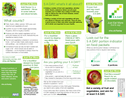 Just Eat More 5 A Day leaflet